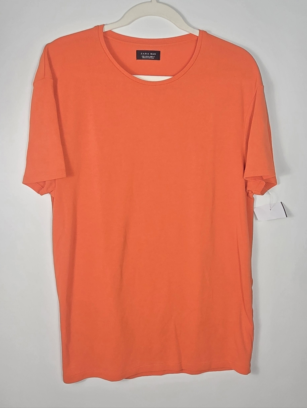 Zara Men Orange Short Sleeve Crew Tee